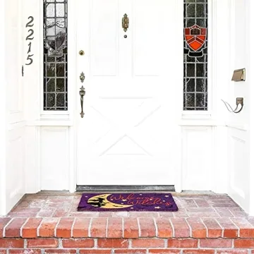 Juvale Halloween Coir Door Mat, 30x17 Inches Welcome Witches Door Mat, Durable Halloween Outdoor Mat for Seasonal Decor, Nonslip Witchy Front Door Mat for Porch, Patio, and Entryway