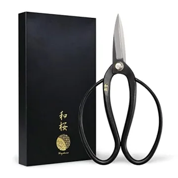 Wazakura Yasugi Steel Made in Japan Traditional Bonsai Scissors 7 inch (180 mm), Pruning Shears, Jap...
