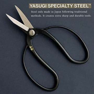 Wazakura Yasugi Steel Bonsai Scissors - Japanese Gardening Tools
