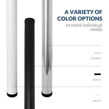 SOCLALCOMFY 28 inch Furniture Leg Adjustable Metal Table Legs for Coffee Tables Desk Bench and Counter Tops, Set of 4 (Black)