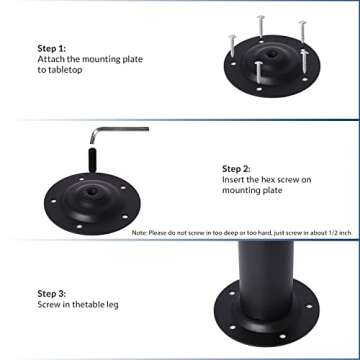 SOCLALCOMFY 28 inch Furniture Leg Adjustable Metal Table Legs for Coffee Tables Desk Bench and Counter Tops, Set of 4 (Black)