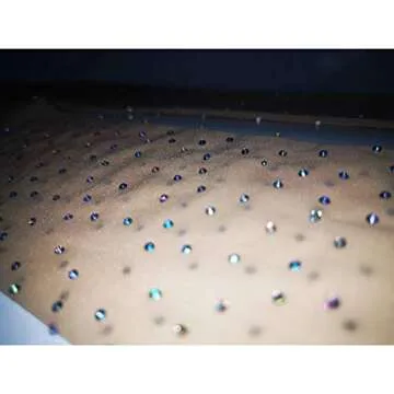 LUCKELF Women's Sexy Sparkle Rhinestone Pantyhose With Golden Silk Tights Sheer Opaque (Free Size, Beige-sheer)