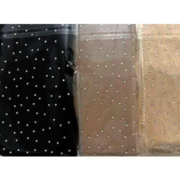 LUCKELF Women's Sexy Sparkle Rhinestone Pantyhose With Golden Silk Tights Sheer Opaque (Free Size, Beige-sheer)