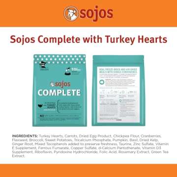 Sojos Natural Pet Food Complete Turkey Recipe Dehydrated Dog Food, 7 lb, Blue