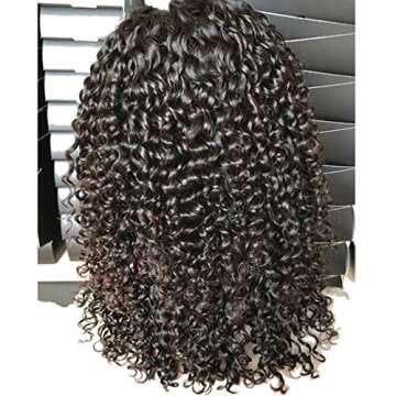VRZ Curly Lace Front Wigs Short Human Hair Wigs 13x6 Afro Kinky Curly Lace Wigs for Women 8 inch