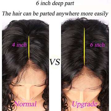 VRZ Curly Lace Front Wigs Short Human Hair Wigs 13x6 Afro Kinky Curly Lace Wigs for Women 8 inch