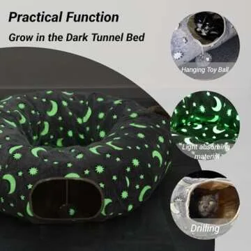LUCKITTY Cat Tunnel Bed Tube for Cats and Puppies