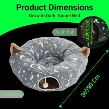 LUCKITTY Cat Tunnel Bed Tube for Cats and Puppies