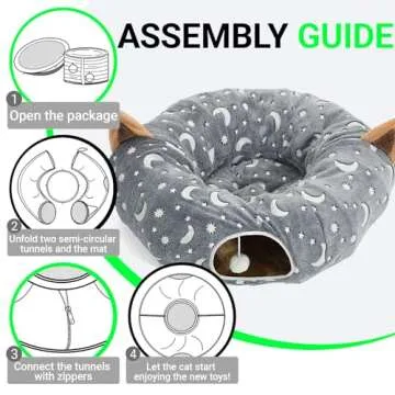 LUCKITTY Cat Tunnel Bed Tube for Cats and Puppies