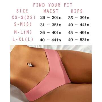 ALL OF ME Seamless Thongs for Women No Show Panties V-waisted Stretch Breathable Sexy Thong Underwear 9 Pack XS-L