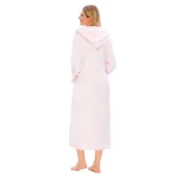 Girls' Plush Pool Bathrobe, Cozy Hooded Fleece Robe