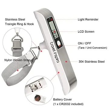 Travel Inspira Digital Luggage Scale with Overweight Alert