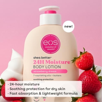 eos Strawberry Dream Body Lotion 24-Hour Moisture Vegan