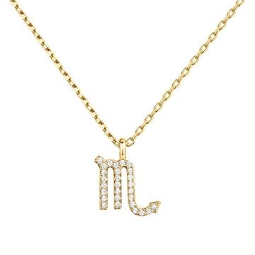 PAVOI 14K Yellow Gold Plated CZ Astrology Necklace Astrology Necklace | Astrology Gifts For Women | ...