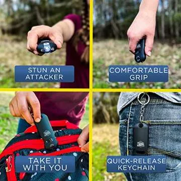 Streetwise Mini Stun Gun Keychain - Powerful Protection Device