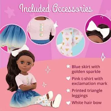 Glitter Girls Keltie 14-Inch Doll, Poseable, Fashion Dolls For 3+ Year Old Girls