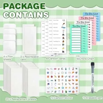 Chore Chart for Kids Adults 4 Pcs Checklist Board