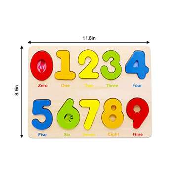 Aile Wooden Number Puzzles for Kids Age 2-4