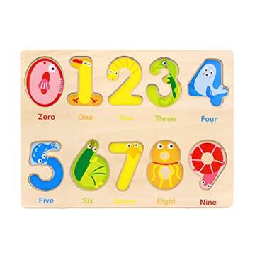 Aile Wooden Number Puzzles for Kids Age 2-4