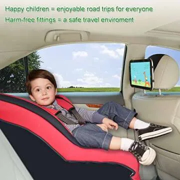 TFY Car Mount Universal Car Headrest Mount Holder with Silicon Holding Net Compatible with Both 4.5-...