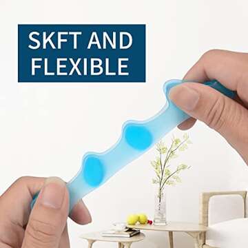 Toe Separators, 5 Pair Soft Gel Toe Spacers to Correct Bunions, Toe Stretcher for Therapeutic Relief from Plantar Fasciitis, Claw Toes,Hammer Toes, Foot Pain for Women & Men (5 in 1) (5color)