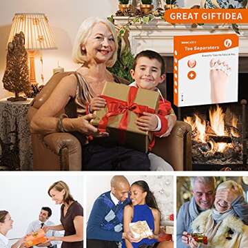 Toe Separators, 5 Pair Soft Gel Toe Spacers to Correct Bunions, Toe Stretcher for Therapeutic Relief from Plantar Fasciitis, Claw Toes,Hammer Toes, Foot Pain for Women & Men (5 in 1) (5color)