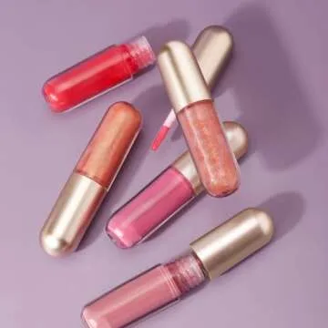 KISSIO Plumping Lip gloss,Glossy and Cool,Make Lips Plump and Moisturizing,Lip Gloss contains Peppermint and Beeswax,Cruelty Free,0.19 oz,05 Dogwood