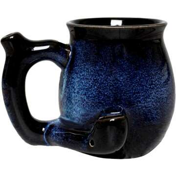 Starry Blue 15oz Unique Glazed Ceramic Coffee Tea Mug - Perfect Novelty Gift