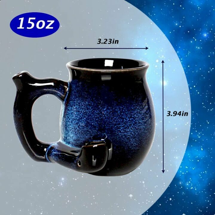 Starry Blue 15oz Unique Glazed Mug for Gifts