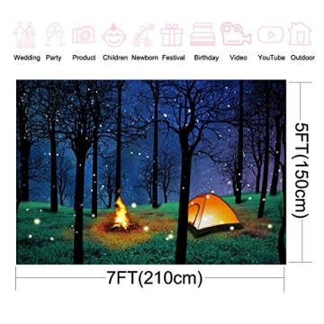 CHAIYA Enchanted Forest Camping Backdrop for Photography