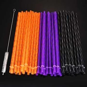 JOVITEC 60 Halloween Straws for Parties & Events