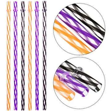 JOVITEC 60 Halloween Straws for Parties & Events