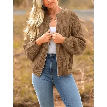 Stylish PRETTYGARDEN Zipper Cardigan for Fall Fashion