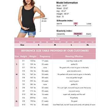 Ecavus 3PCS Womens Layering Maternity Tank Top Pregnancy Shirt Scoop Neck Sleeveless Ruched Vest (M, Black/Grey/Army Green)