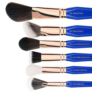 Bdellium Tools Professional Makeup Brush Golden Triangle - Phase III Complete 15pc. Brush Set with Stand-Up Pouch