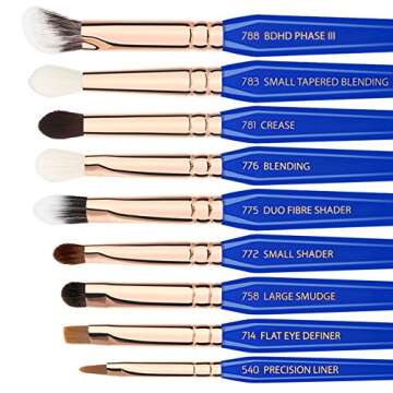 Bdellium Tools Professional Makeup Brush Golden Triangle - Phase III Complete 15pc. Brush Set with Stand-Up Pouch