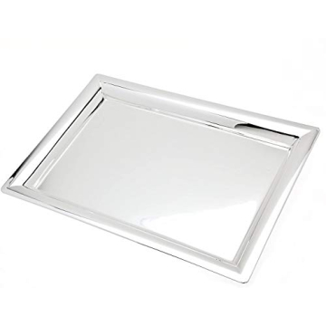 Godinger Stainless Steel Rectangular Tray - Versatile Use for Serving & Decor 11 x 16