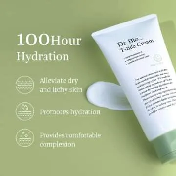 Dr.Bio T-tide Cream, Long-Lasting Hydration for 100 Hours, Relief from Dry, Itchy Skin with Shea Butter, Probiotics & Cica, Vegan & Organic, Fragrance-Free, Korean Skincare, hypoallergenic