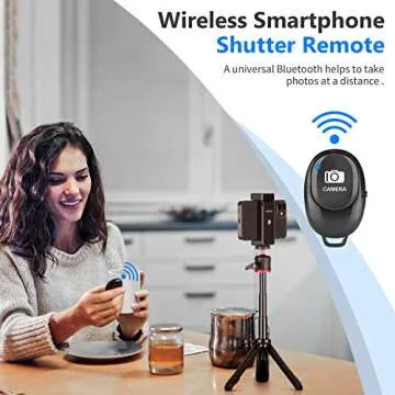 Neewer Smartphone Selfie Stick Tripod Stand, Extendable Rod Handle Grip Vlog Pole with 360°Ball Head, Remote and Phone Clip Compatible with iPhone/Android/Mirrorless Camera/Webcam/Action Camera