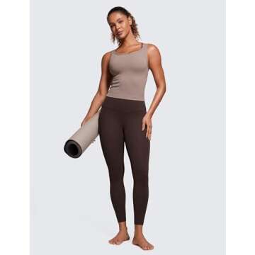 CRZ YOGA Butterluxe High Waisted Lounge Legging 25" - Buttery Soft Workout Yoga Pants for Women Hot Fudge Brown X-Large