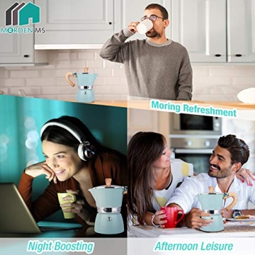 MORDEN MS Moka Pot Stovetop Espresso Maker for Italian Coffee