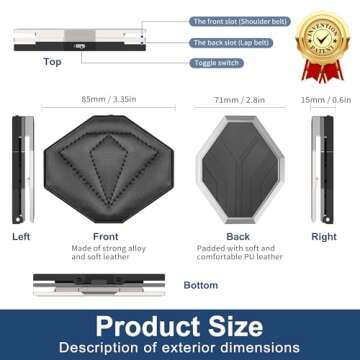 Zeyitian Car Seat Belt Adjuster. Seat belt clips for Shoulder Strap. Reduce Neck Irritation and Enha...