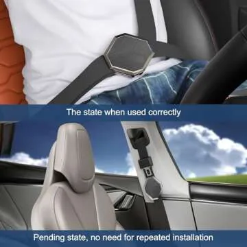 Zeyitian Car Seat Belt Adjuster. Seat belt clips for Shoulder Strap. Reduce Neck Irritation and Enhance Driving Comfort. Car Accessories