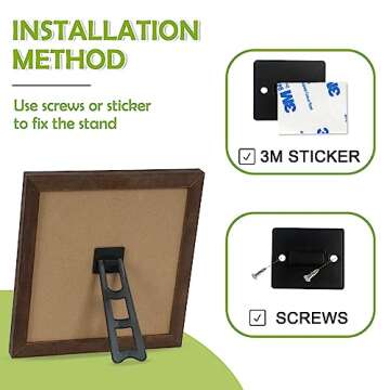 4 THOUGHT Letter Board Sign with 500 Letters 10" x 10" Felt Letter Board with Stand for Back to School Rustic Brown Wooden Frame Message Board Black Announcement Board Birthday Decor