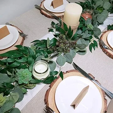 Windiy 5.5' Eucalyptus Faux Garland for Weddings and Home