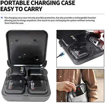 LENSGO 348C 2.4Ghz Wireless Lavalier Microphone 32GB TF Card Slot Compact Lav Mic 2 Transmitter and 1 Receiver Wireless Lapel Microphone for iPhone Smartphone Camera Vlog YouTube Interview Streaming B