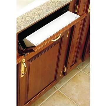 Rev-A-Shelf 6581 White Sink Front Tray for Kitchens and Baths