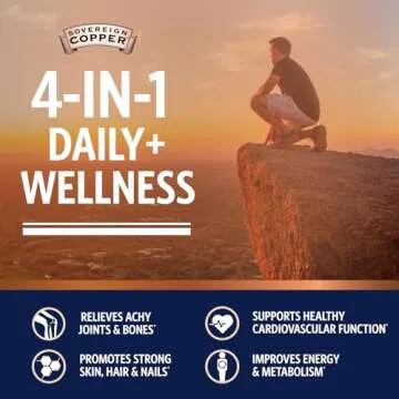 Sovereign Copper Bio-Active Copper Hydrosol, Daily+ 4-in-1 Wellness Supplement for Joint and Bone*, ...