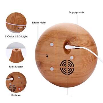 Aromatherapy Essential Oil Diffuser with LED Colors