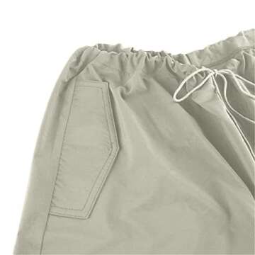 Miqil Women Baggy Cargo Pants Loose Low Waist Hip Hop Sweatpants Oversized Drawstring Wide Leg Hippie Joggers Trousers